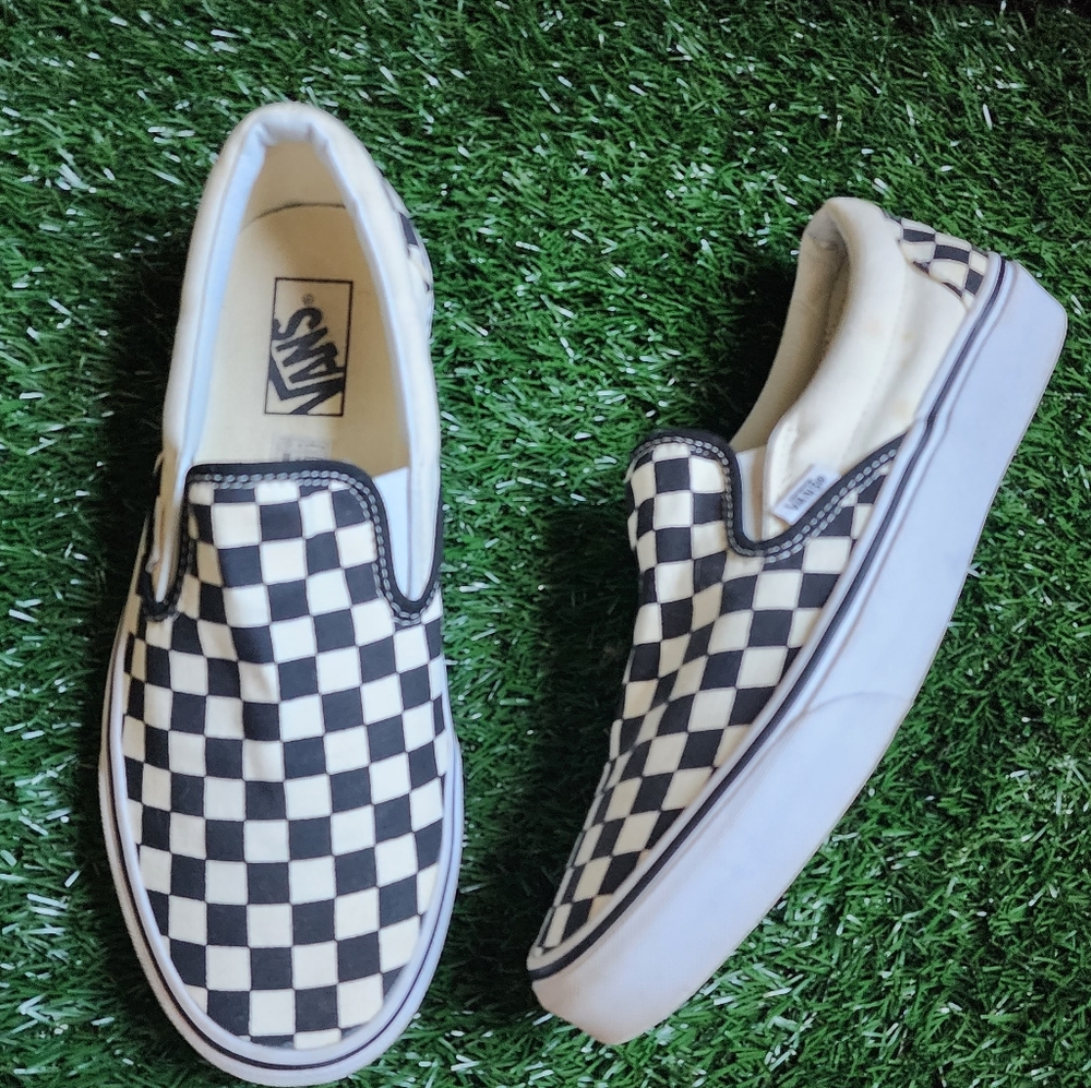 WOMEN'S VANS ASHER CHECKER SKATE SHOES WOMEN'S 10 MENS 8.5